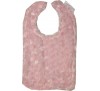 Mocha Minky Dot/Baby Pink Swirl Bib